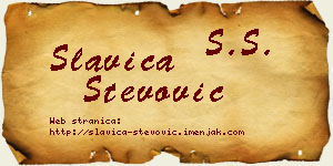 Slavica Stevović vizit kartica